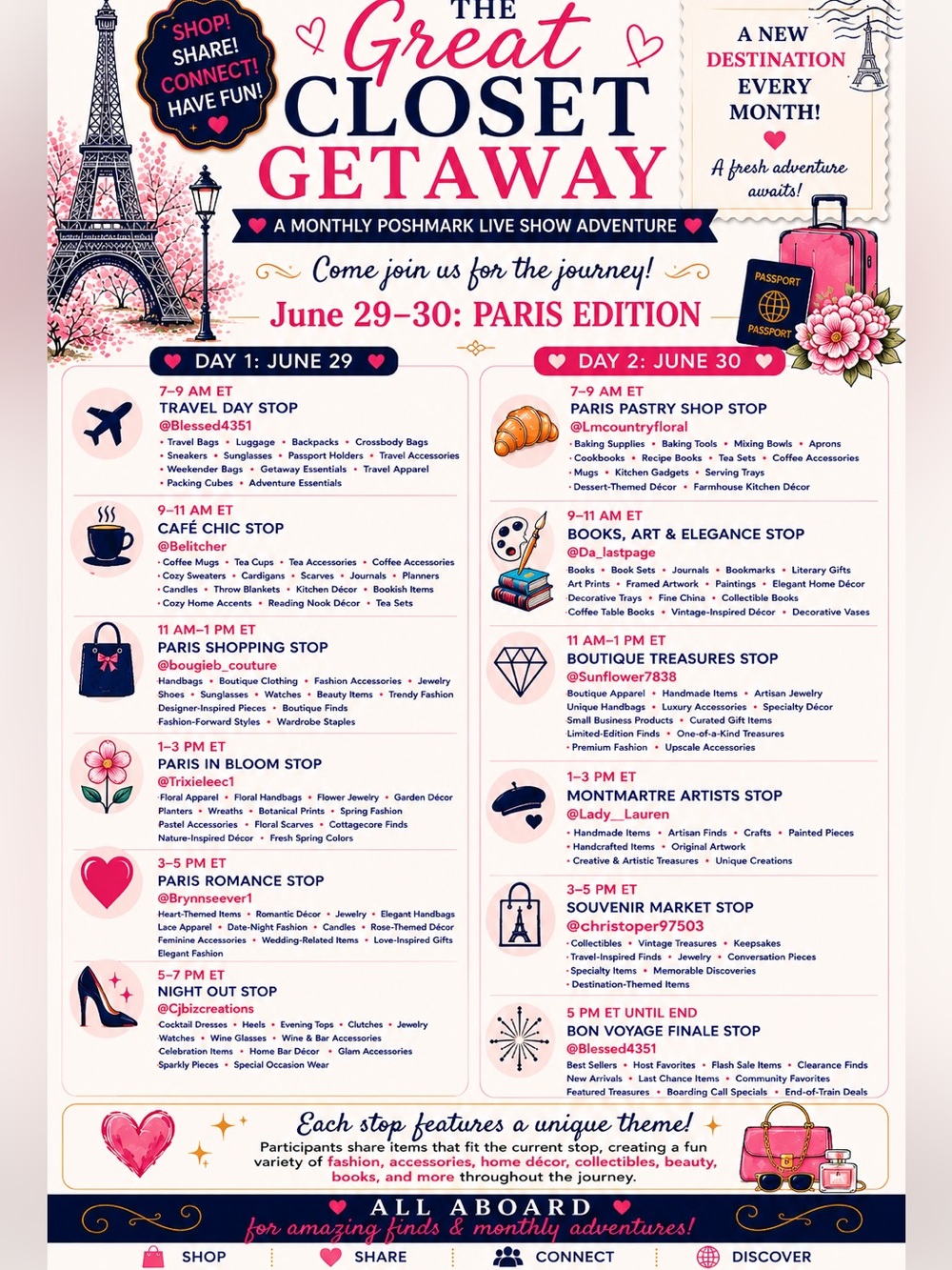 The Great Closet Getaway Monthly Share Show Train Flyer - Picture 2 of 3
